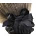 Professional Black Hair Bun Cover with Net Chignon - Hair Clip for Women | Barrette Net Snood Hairnet Bow Knot | Hairstyle Accessory - Buy Online on GoSupps.com
