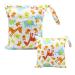 Egurs diaper bag for on the go Wetbag 1 piece large + 1 piece medium Giraffe