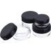 Nail Art Jams - Worsendy 20 Pcs Black Plastic Cosmetic Jars with Lid | Empty Cream Containers for Makeup & Patterns | 20g Round Jar Pots - Buy Online on GoSupps.com