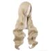 MapofBeauty 32 Fashion Long Curly Golden Anime Wig with Side Bangs - Cosplay Costume Accessory - Buy Online on GoSupps.com