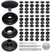 18Sets 15mm Stainless Steel Fastener Snap Press Stud Button with Punching Tools Kits for Coats Bags Leathers Marine Boat Canvas Silver Line 24 Gunmetal Black GunBlack (With Tools)