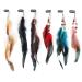 Feather Hair Clip Extensions Handmade Feather Extension Tribal Feather Braided Beads Headdress 6 PCS Feather 6pcs