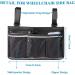 Wheelchair Side Organizer Storage Bag Armrest Pouch with Reflective Strip and Cup Holder Waterproof Fabric Adjustable Strap Side Organizer Bag for Wheelchairs Walkers or Scooters - Buy Online on GoSupps.com