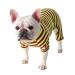 Bt Bear Dog clothing colorful striped pajamas made of soft cotton overall bulldog one -piece costume for puppies small and medium -sized dogs (XL green / purple) XL green with violet.
