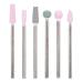 Nail Drill Bit Set 6Pcs Stainless Steel Nail Drill Heads Manicure Accessories Nail Art File Bits Tools(#5)