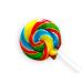 3 X Rainbow Wheel Lollies - Swirl Lollipops - Rainbow Lolly - Party Favour - Sweets - Rock Candy - Baby Showers