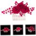PLAFOPE Rose Hair Comb Hair Jewelry Comb Female Insert Comb Bridesmaid Hair Comb Rose Head Decor Hair Comb Clip Wedding Hair Comb Wedding Ceremony Decorations Hair Accessories Red Cloth - Buy Online on GoSupps.com