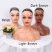 Realistic Female Mannequin Head with Shoulders for Wig/Jewelry/Makeup Display - Dark Brown - Buy Online on GoSupps.com