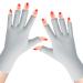 Subay UV Gloves for Gel Manicures UPF50+ Fingerless UV Light Gloves for Gel Nails UV Nails Gloves Manicure Gloves UV Protection Gloves Grey