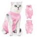 Yoolhamy Katzenbody After op professional recovery suit for cats cats body for cats operation castration e-neck band alternative for cat anti-lick wound for abdominal wounds small pink
