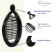Parcelona French Mini Brown Tortoise Shell & Black Banana Hair Clip - Ideal for Fine Hair - Buy Online on GoSupps.com