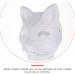 HOLIDYOYO Cat & Fox Mask - Hand-Painted White Paper Mache DIY Animal Mask for Unique Creations - Buy Online on GoSupps.com