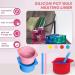 YXRRRving Silicone Pot for Wax Warmer | Non-Stick Coated Reusable Bowl & Stirring Stick | Melting Wax Tools in Pink/Blue | International Shipping Available - Buy Online on GoSupps.com