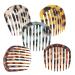 PREMJCROY 5 Pcs French Twist Comb Retro Celluloid Hair Comb 9 Teeth Non Slip Comb Clips Hair Styling Accessories for Women and Girls