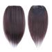 2 pieces of real hair crown hairpiece for immediate attachment for more volume black