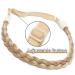 Silk-Co Women Hair Band | 3 Strand Blonde Braided Headband for Weddings | Elastic Hair Tie & Braids Extensions - Vintage Style 1.5cm Wide - Buy Online on GoSupps.com