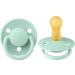 BIBS Pacifiers   De Lux | BPA-Free Natural Rubber Baby Pacifier | Made in Denmark | Set of 2 Soothers (Nordic Mint  0-6 Months Natural Rubber)