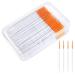 200 pieces interdental brushes silicone interdental brushes soft dental brushes with box portable dual-house dental floss stick toothpick for tooth cleaning gap (orange)