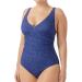 TYR Women's Mantra V Neck Controlfit Swimsuit - Blue (Size 14) - Buy Online on GoSupps.com