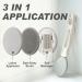 DOWMI Back Lotion Applicator - 3-in-1 Foldable Long Handle Tool with Body Brush Pad and Lotion Pad - White - Buy Online on GoSupps.com