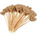misppro 50 Pieces Kraft Paper Heart Cupcake Topper Food Picks Wedding Decoration Love Prints - Buy Online on GoSupps.com
