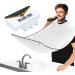 Leaflai beard apron for beard design waterproof beard bibs for beard care with 3 suction cups collecting cloth gift from men white color1