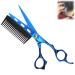 Professional Hairdressing Scissors with Detachable Comb 2 in 1 Hair Scissors with Comb Barber Scissors Professional 6.0 Inch Stainless Steel Hair Cutting Scissors (Color : Blue)