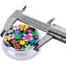 Colorful Flowers Round Pill Box | 3 Compartment Portable Organizer for Travel | International Shipping Available - Buy Online on GoSupps.com