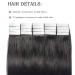 SEGO TAPE Extensions - 100% Remy Hair Adhesive Tape Extensions 20 Pieces + 10 Free Tapes Black #1 14 (35cm) - Shop Premium Quality Now! - Buy Online on GoSupps.com