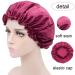 6PC Soft Satin Sleeping Caps - Breathable Shower Hood & Night Hat for Hair Care | Women's Sleep Caps with Wide Rubber Band - Buy Online on GoSupps.com