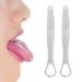 2 pieces of tongue scraps for adults portable reusable tongue scraps tongue cleaner made of stainless steel for the refreshment of the breath (s)