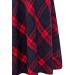 Sanahy Women's Plaid Wool Maxi Skirt - XL Red | High Elastic Waist A-line Winter Flare Skirt with Pockets - Buy Online on GoSupps.com