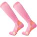 Buy Kaneidalinna Compression Running Socks for Women & Men | 3D Padded Circulation | 23-32 mmHg | Breathable Knee Hollow Calf Socks - Size L (41-46) - Pink - Buy Online on GoSupps.com