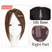 Smooth Silk Base Real Hair Topper - 30 cm Medium Brown One-Piece Crown Closure with Clips - Buy Online on GoSupps.com