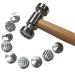 10-1/2" 9-in-1 Interchangeable Faces Texturing Metal Forming Jewelry Pattern Making Hammer