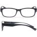 3 Pack 2.75 Reading Glasses for Men & Women - High Quality Rectangular Comfortable Black Reading Aid - Buy Online on GoSupps.com