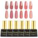 6color Nude Pink Series Nail Gel Semi Permanent Uv Led Gel Nail Polish Lucky Lacquer Hybrid Gel Varnish Gellak Nail Gel Polish - (Color: Multi) - Buy Online on GoSupps.com