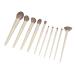 10 Piece Soft Cosmetic Brush Set - Skin Friendly Makeup Brushes for Accurate Color Rendering & Loose Powder Application - Buy Online on GoSupps.com