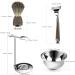 Favali Razor Set - 4 in 1 Stainless Steel Shaving Brush Holder & Wet Razor for Men | Ash Handle Compatible with Mach 3 - Buy Online on GoSupps.com