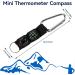 Herchr Keychain with Compass & Thermometer | Navigate with Precision | Ideal Carabiner Keychain for Travel & Adventure - Buy Online on GoSupps.com