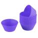 sourcing map 20pcs Wax Melt Warmer Liner Silicone for Candle Scent Melter Purple