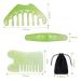Jade Stone Guasha Comb Set for Head Massage and Therapy - 2 Pieces - Buy Online on GoSupps.com