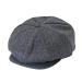 jerague Wool Newsboy Cap for Men Women - Classic Vintage Gatsby Lvy Cabbie Hat Flat Beret Cap Adjustable Size Medium-Large Herringbone/Grey