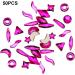 dijiusidy 50 Pieces Glass Crystal Set Eye-catching Personalized Nail Art Rhinestones DIY Handcraft Manicure Accessories for Card Making Rose Red - Buy Online on GoSupps.com