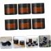 Angoily 6 Sets Cream Bottle Eye Cream Bottle Airless Clear Container with Lid Clear Jars Clear Round Jars Shot Glass with Lid Lotion Sample Cosmetic Travel Brown Glass With Cover - Buy Online on GoSupps.com