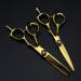 Hair Cutting Scissors Shears Kit 5 Inch Professional Steel Scissor Gold Hair Scissors Haircut Thinning Barber Tools Cutting Shears Hairdressing Scissors Set Gift - Buy Online on GoSupps.com