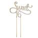NUOBESTY Sweet 16 Cake Topper - 16th Birthday Cake Topper - Gold Glitter - Sweet Sixteen Birthday Party Decorations