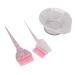 Coloring Brush Set for Hair Dyeing - 3-Piece Tinting Brushes for Home Salon - Pink Hairdresser Tools - Buy Online on GoSupps.com