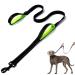 DDSCOLOUR Heavy Duty Dog Leash 5-6ft Long with Double Traffic Handle Reflective Perfect for Medium large dog leash strong Double Handle Lead Greater Control Safety Training (Black+Green) 6 feet Black+green