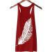 Aniywn Women's Sleeveless Feather Print Summer Tank Top Camisole - Small Red - Buy Online on GoSupps.com